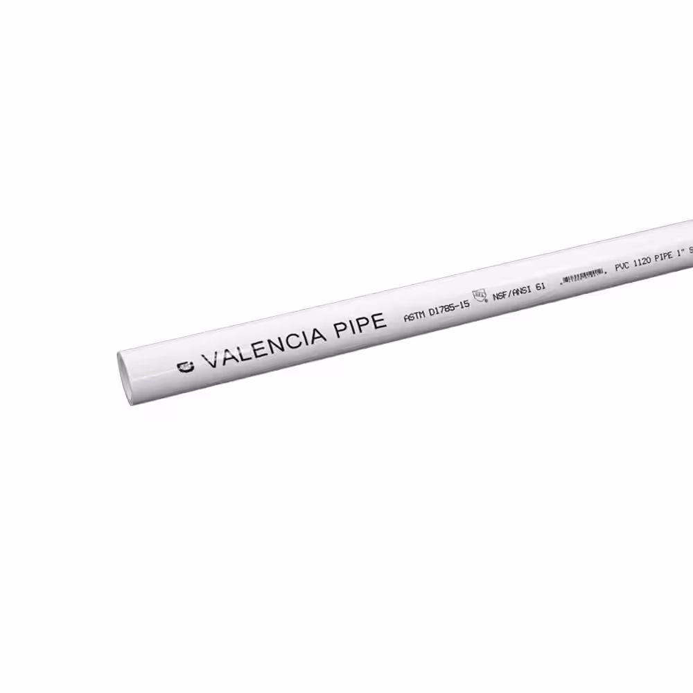 VPC 1 in. x 10 ft. White PVC Schedule 40 Portable Pressure Water Pipe