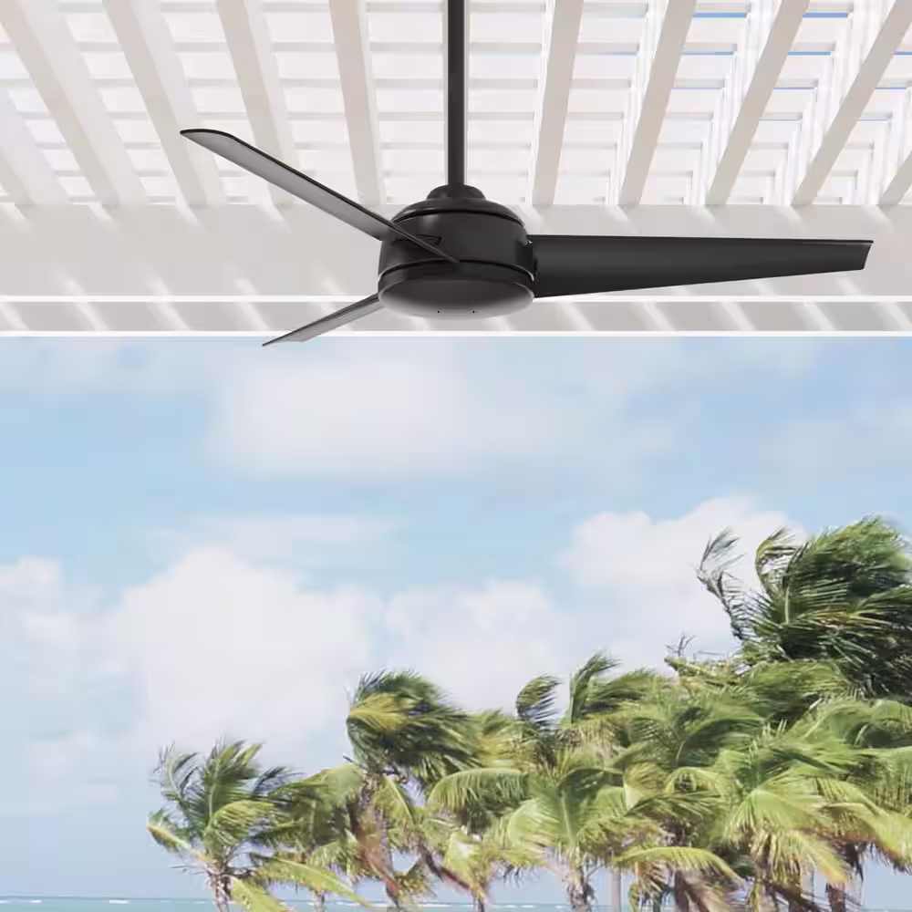 Hunter Trimaran 52 in. Indoor/Outdoor Matte Black Ceiling Fan with Wall Switch