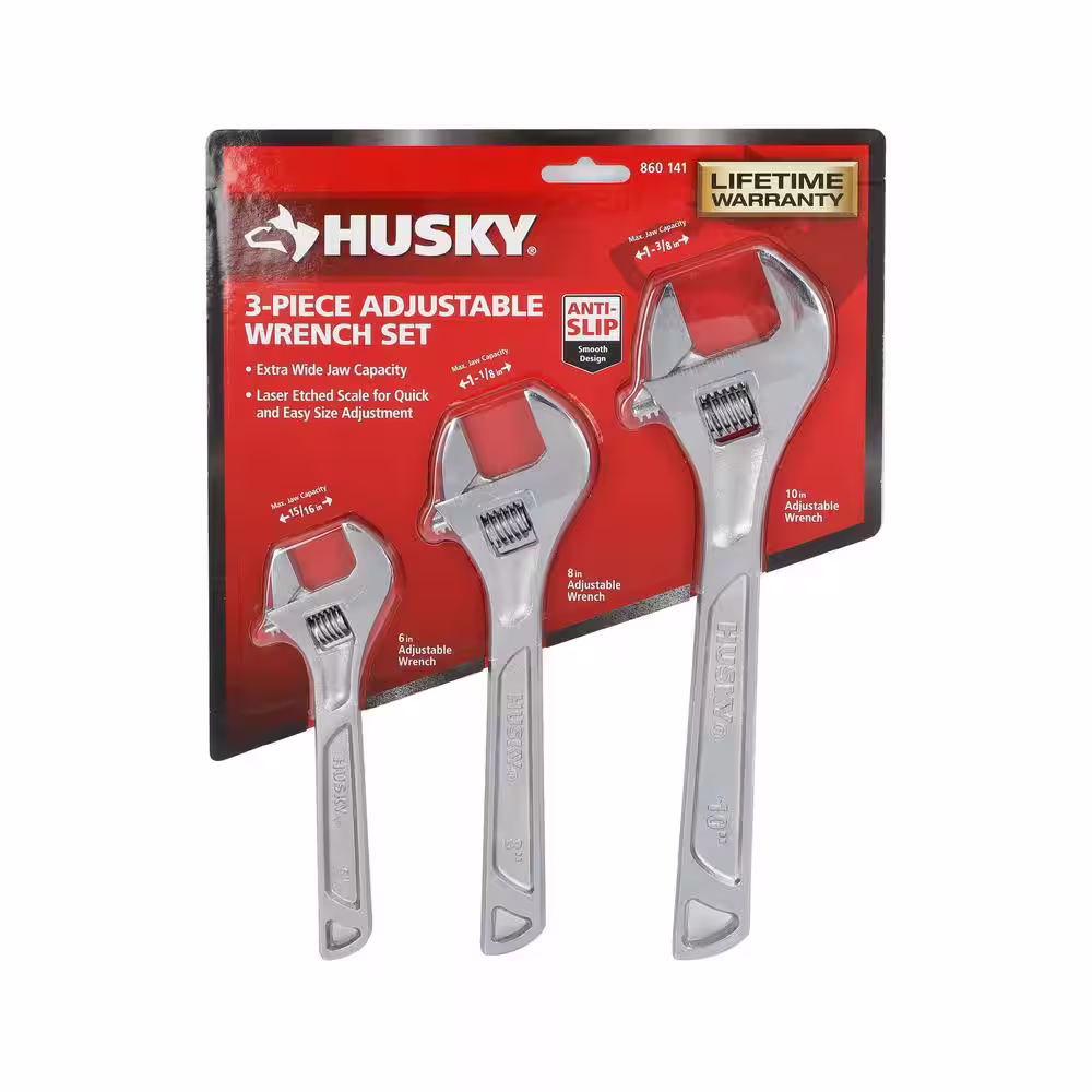 None 3-Piece Adjustable Wrench Set