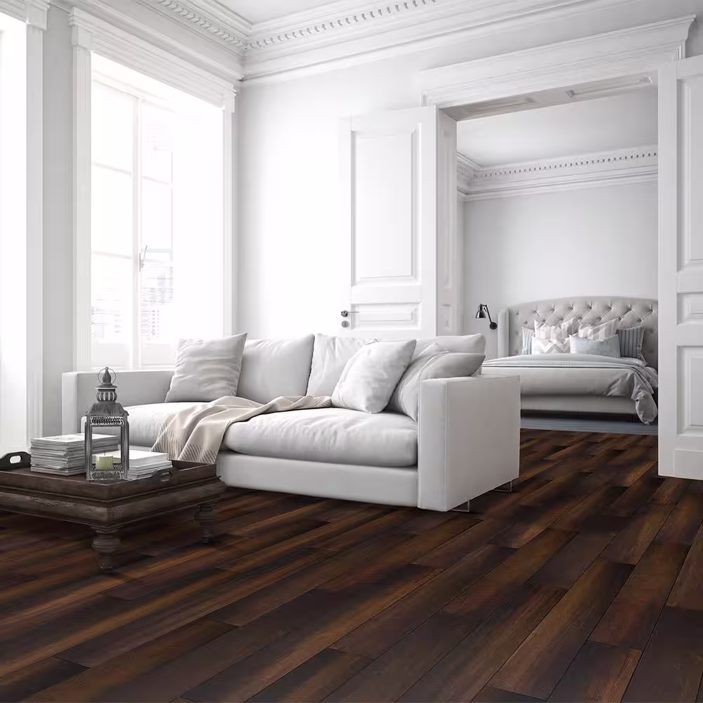 Selkirk Burnt Onyx 7/16 in. T x 5 in. W Wire Brushed Strand Woven Engineered Bamboo Flooring (24.8 sqft/case)