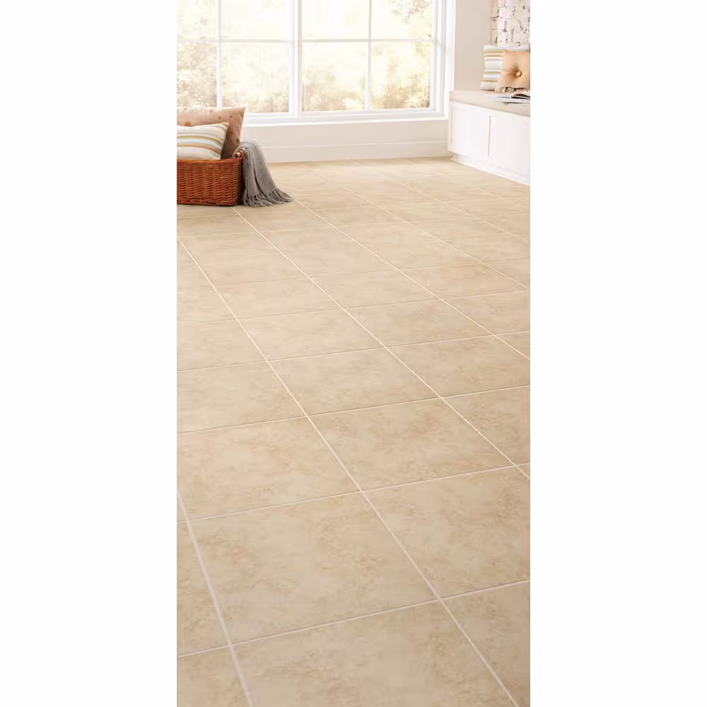 TrafficMaster Baja 12 in. x 12 in. Beige Ceramic Floor and Wall Tile (15 sq. ft./case)