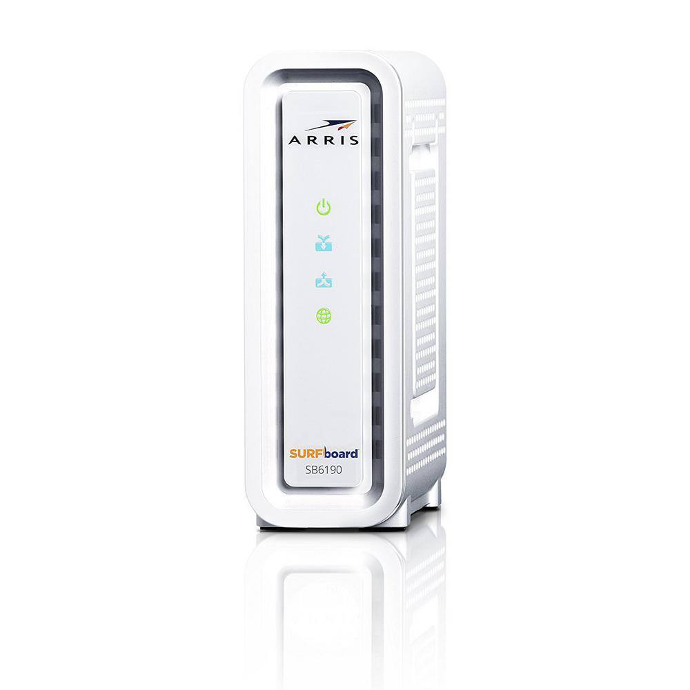 ARRIS SURFboard Gigabit+ DOCSIS 3.0 32 x 8 Cable Modem SB6190 in White