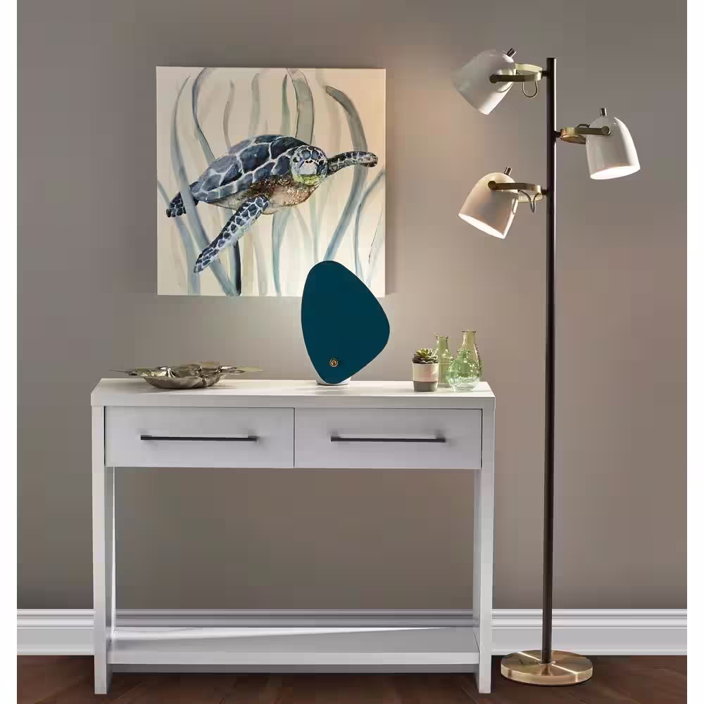 Adesso Casey 64.5 in. Black and White Tree Lamp