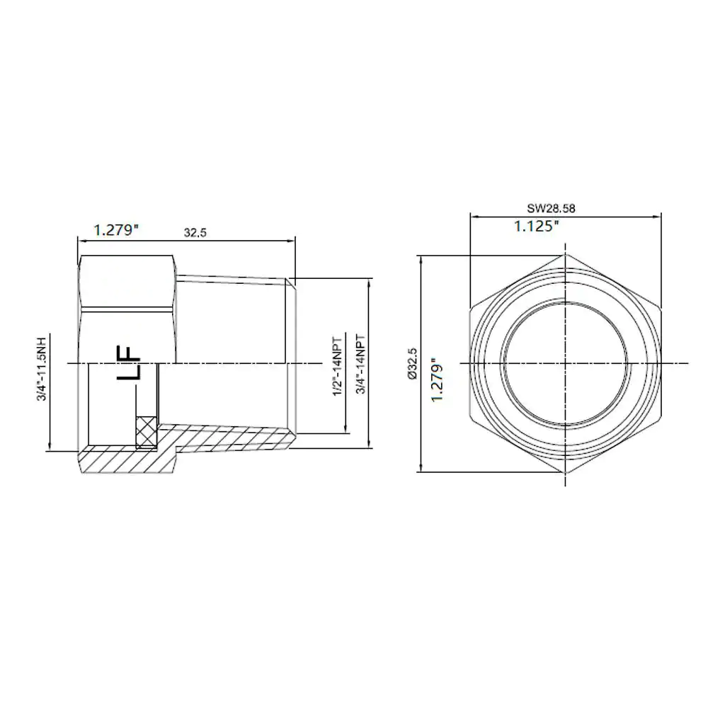 Everbilt 3/4 in. FHT x 3/4 in. MIP or 1/2 in. FIP Brass Multi Adapter Fitting