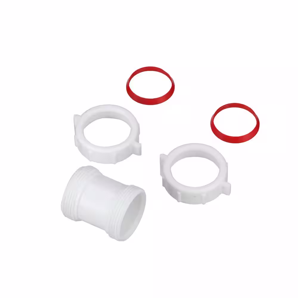 Oatey 1-1/2 in. White Plastic Double Slip-Joint Sink Drain Pipe Connector