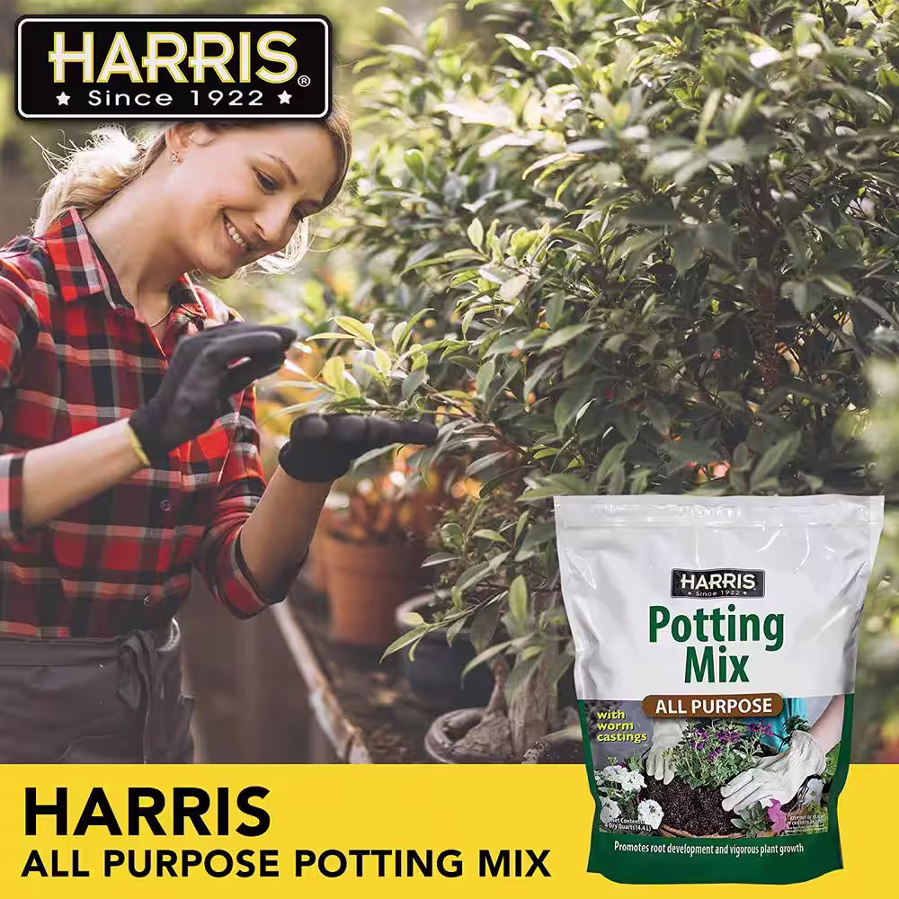 Harris 4qt. All Purpose Potting Soil Mix with Worm Castings (2-Pack)