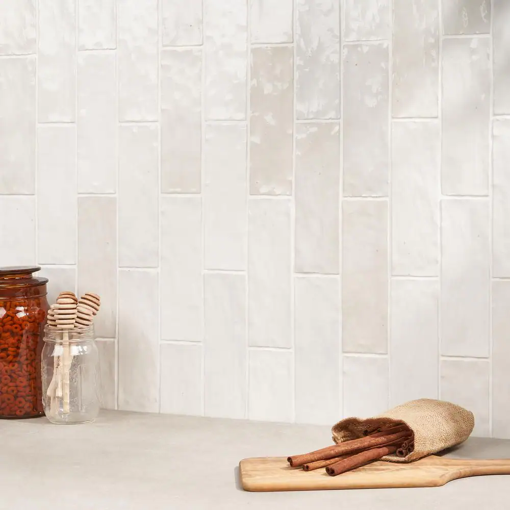 Ivy Hill Tile Kingston White 3 in. x 8 in. Glazed Ceramic Wall Tile (5.38 sq. ft./case)
