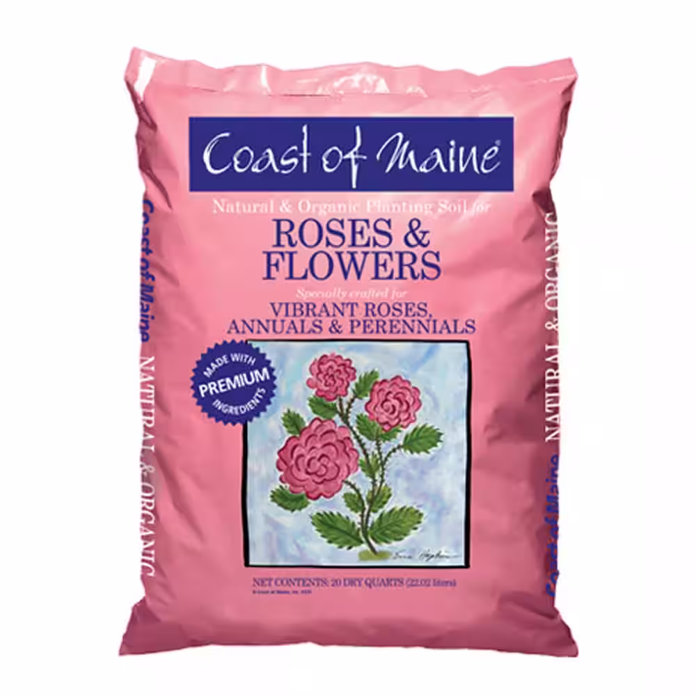 None Organic Potting Soil for Roses and Flowers, 20 Qt. Bag (8-Pack)