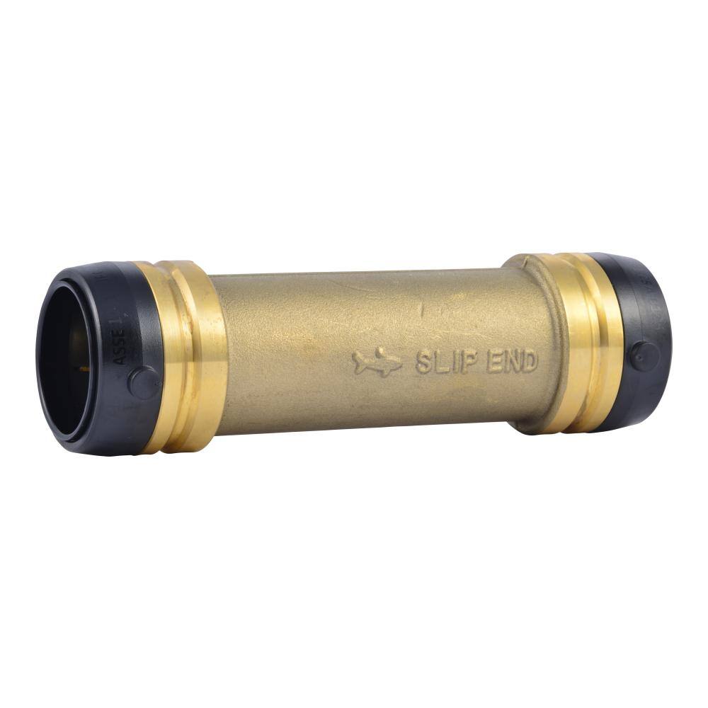 SharkBite 1-1/4 in. Push-to-Connect Slip Brass Coupling Fitting