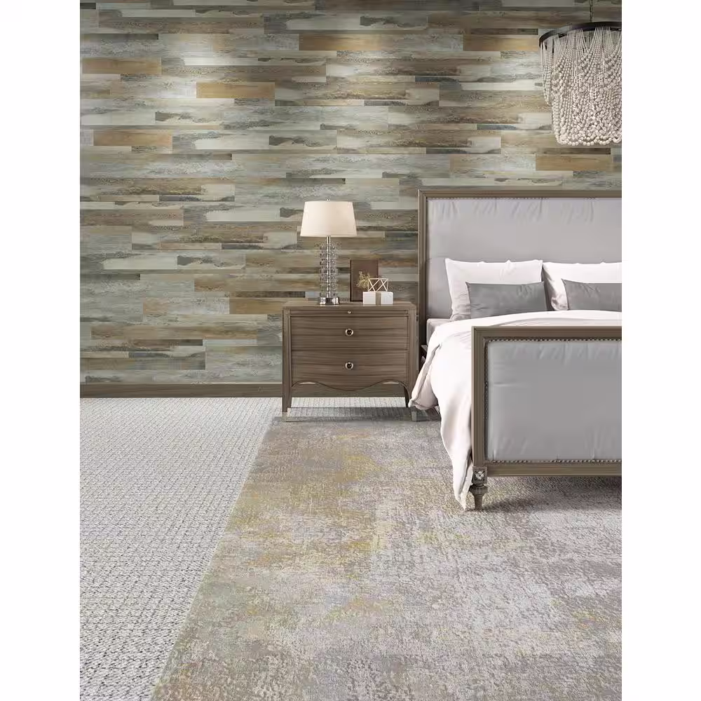 DuraDecor Weekend Warrior Harvest Distressed 3 MIL x 7-in W x 48-in L Peel & Stick Water Resistant Luxury Vinyl Flg (23.3 sf/case)