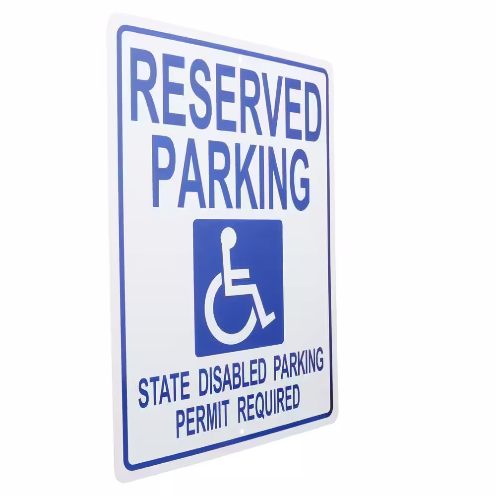 Everbilt 15 in. x 19 in. Plastic Handicapped Parking Tow Away Sign
