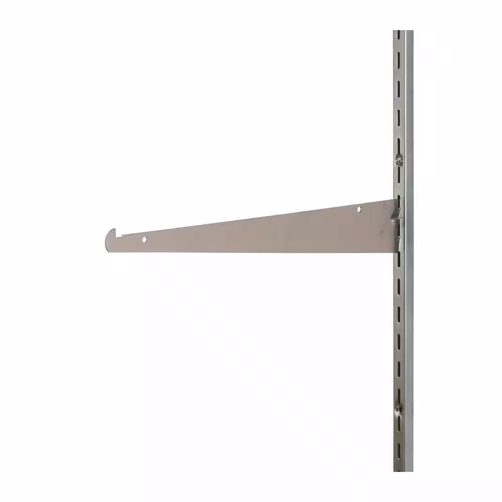 Econoco 12 in. L Tap-In Style Chrome Shelf Brackef for President Line Slotted Standards (Pack of 25)