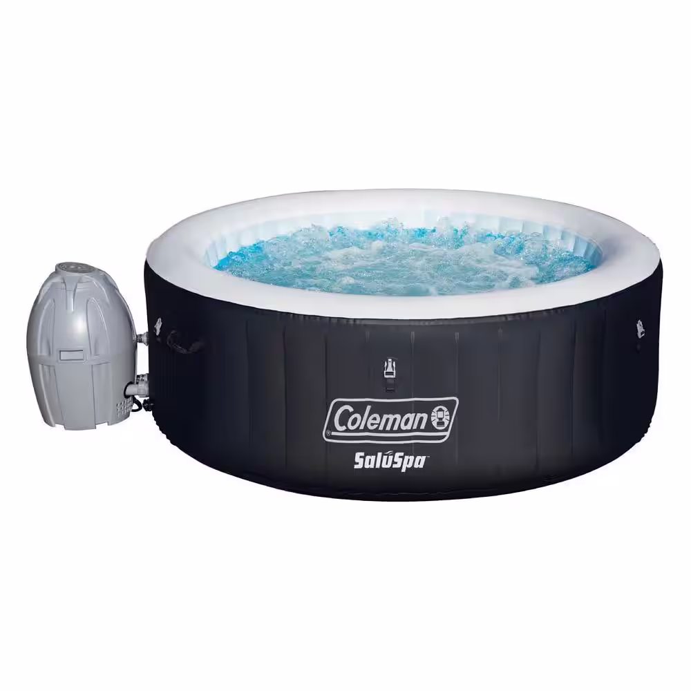 Bestway Coleman SaluSpa 4-Person Inflatable Outdoor Spa Hot Tub 2-Slip Resistant Seats