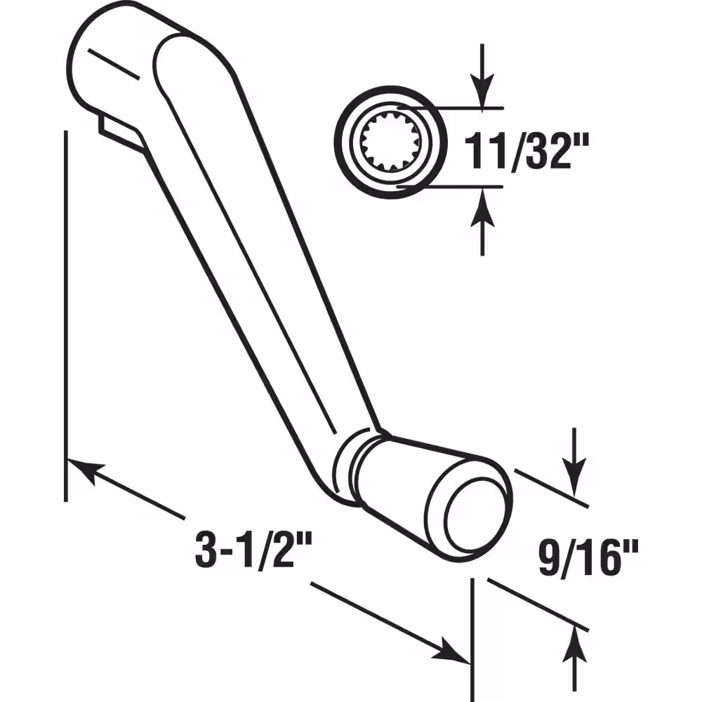 Prime-Line 11/32 in., Aluminum, Awning Operator Crank Handle