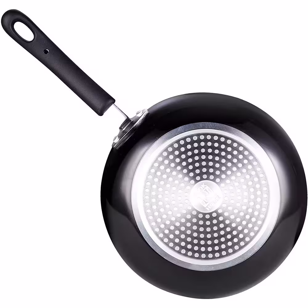 Cook N Home 8-Piece Aluminum Nonstick Cookware Set in Black
