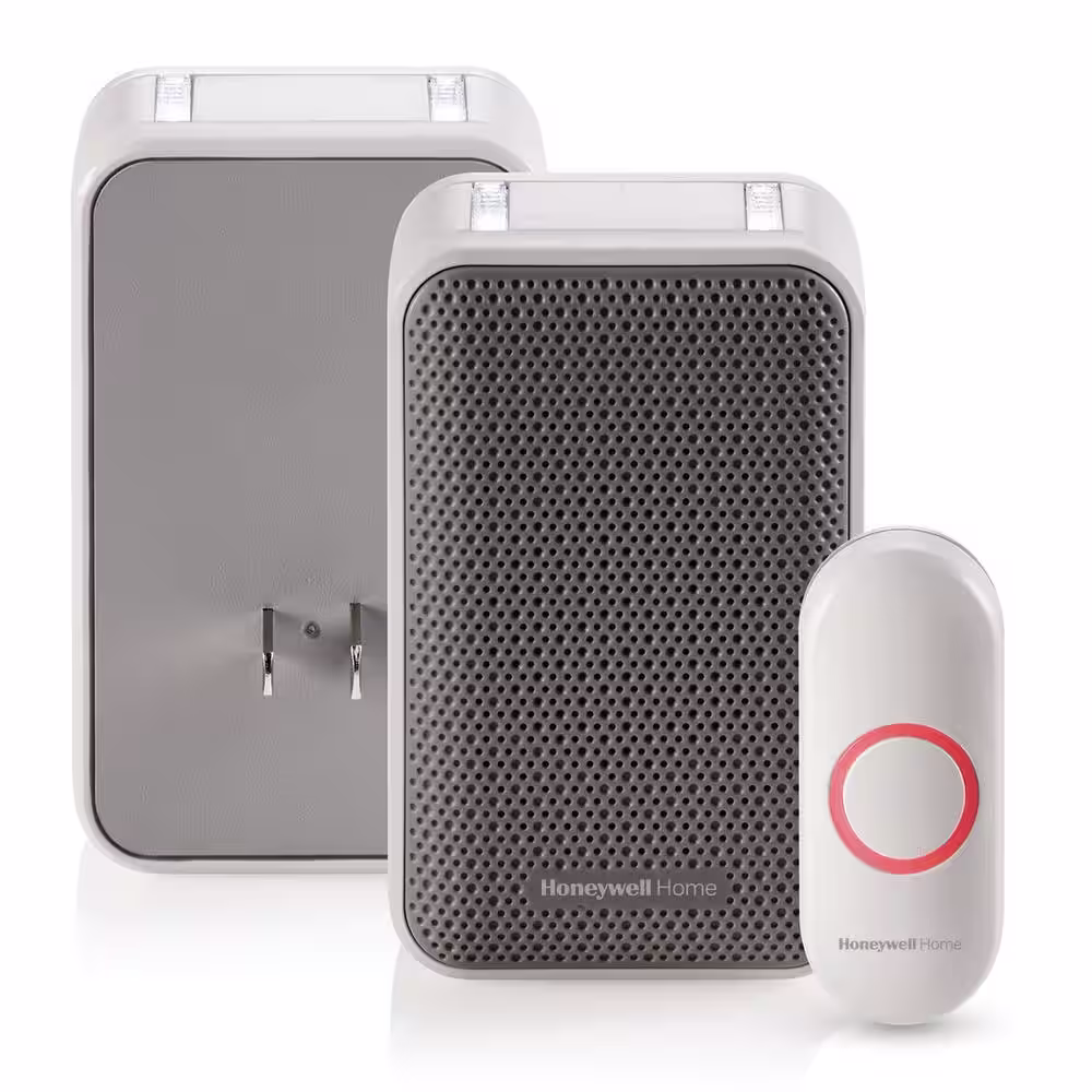 Honeywell Home Series 3 Wireless Doorbell with LED Strobe Alerts and Push Button
