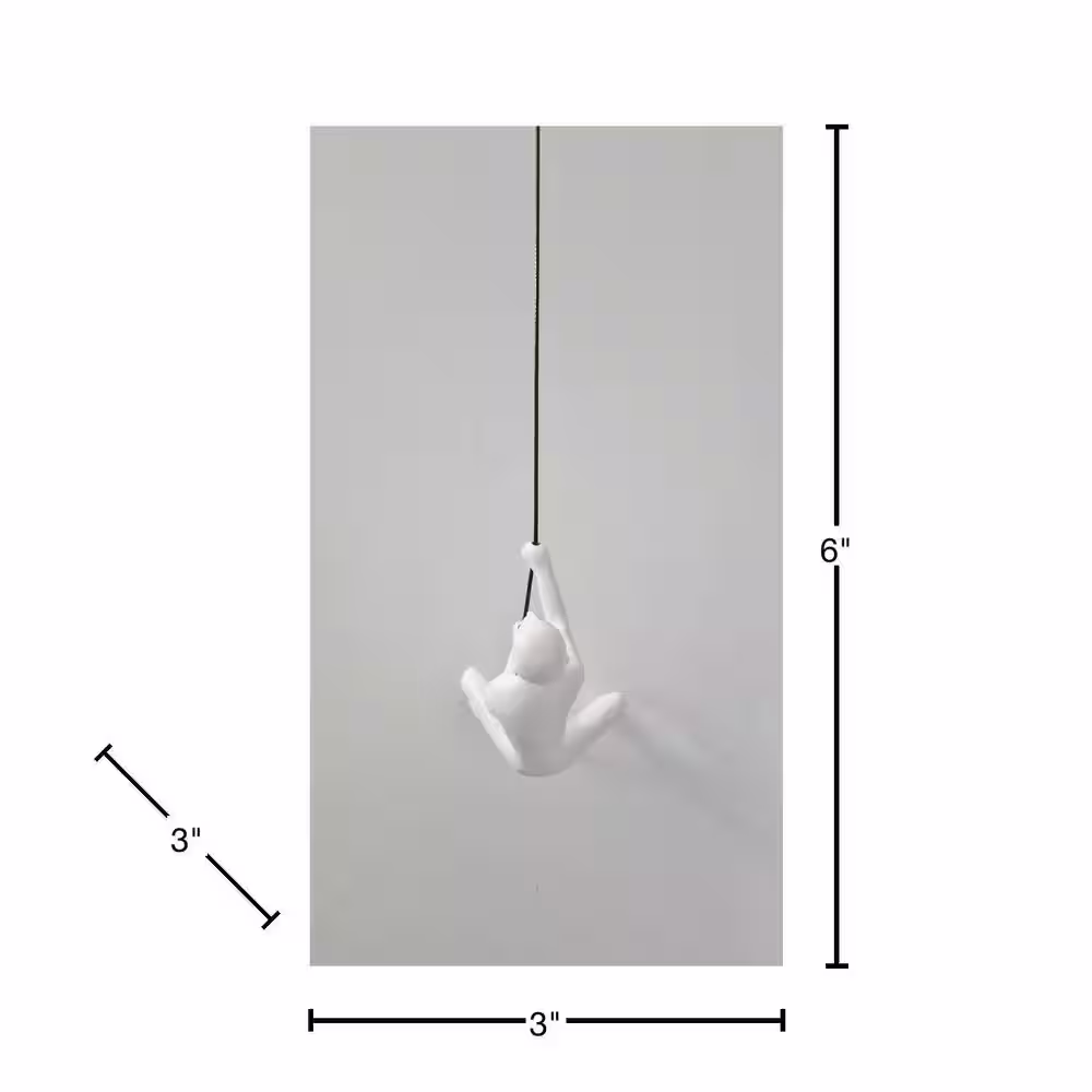 CLIMBING MAN WALL ART Climbing Man White Wall Art