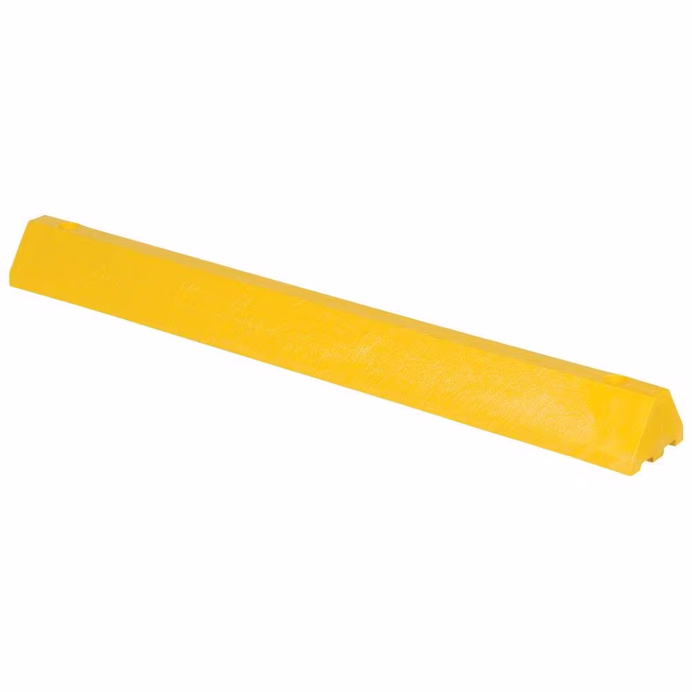 Vestil 48 in. Recycled Yellow Plastic Car Stop