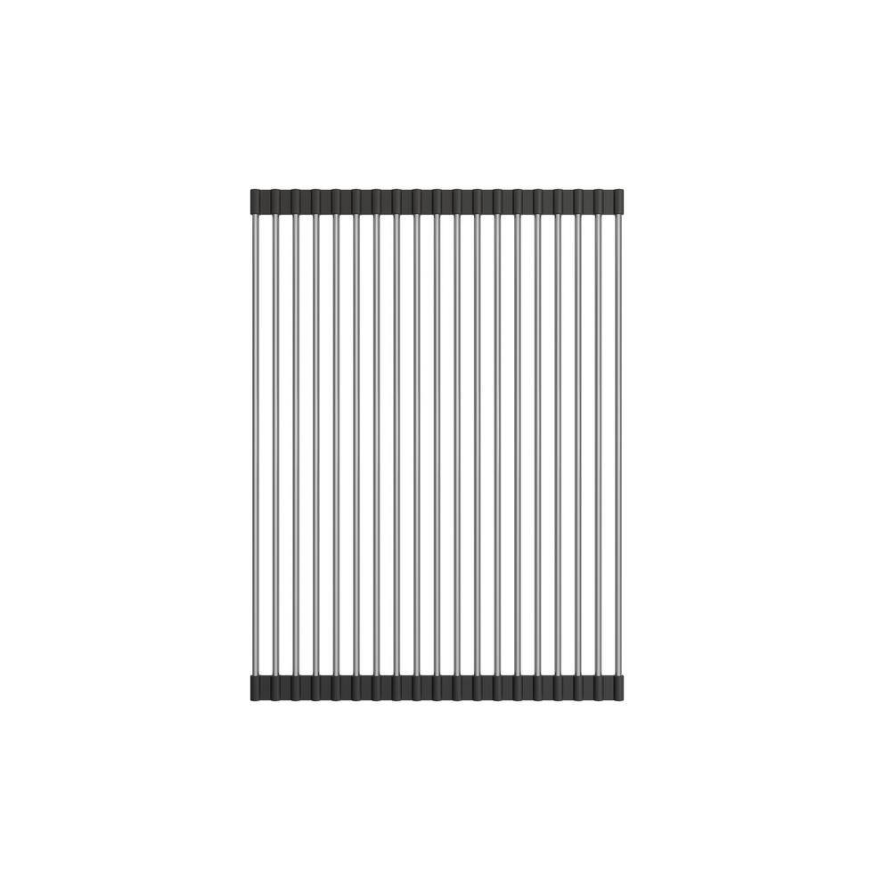 BOCCHI Stainless Steel Roller Mat with Black Edging for Fireclay Workstation Sinks