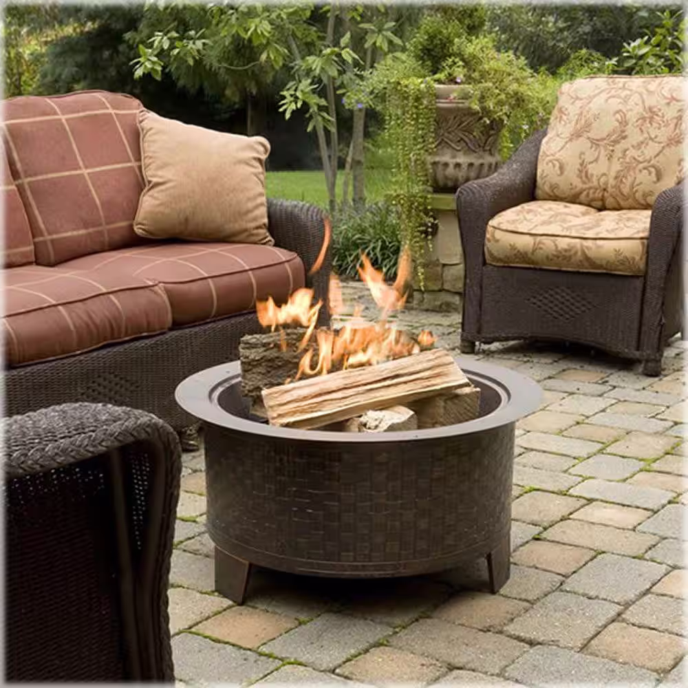 Gilbert & Bennett Woven Base Cast Iron Fire Pit