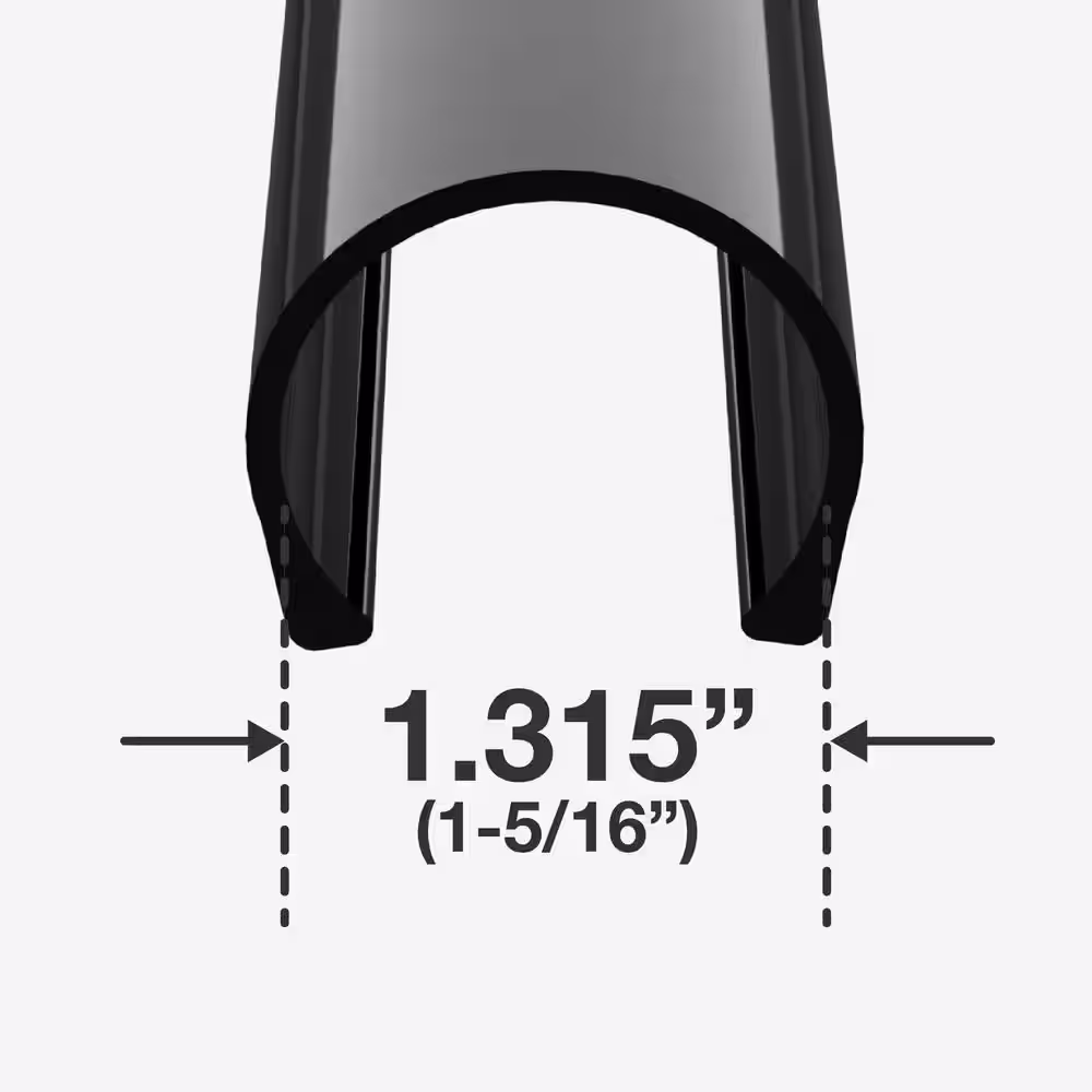 Formufit 1 in. x 4 in. Black Pipe Clamp Schedule 40 Rigid PVC Material Clip (10-Pack)