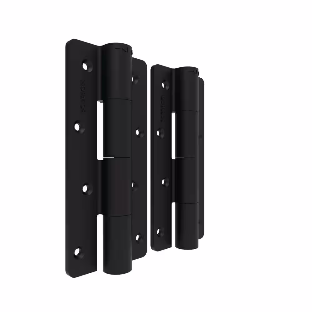 Barrette Outdoor Living 3.125 in. x 7.187 in. Aluminum Black Heavy-Duty Butterfly Hinge (2-Pack)