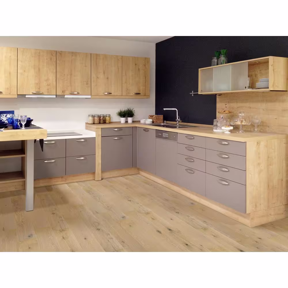A&A Surfaces Woodridge Jolie Oak in. T x 6.5 in. W Waterproof Wire Brushed Engineered Hardwood Flooring (21.7 sqft/case)