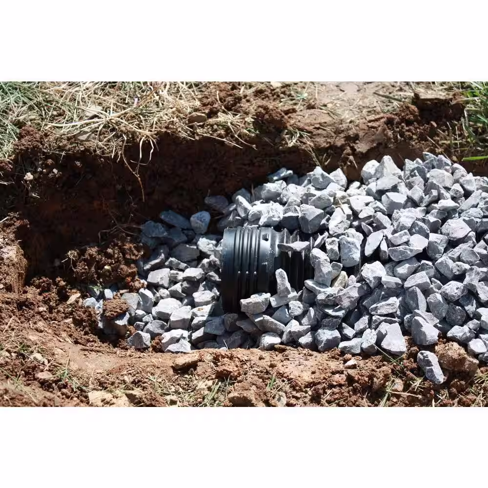 Amerimax Home Products FLEX Drain 4 in. x 50 ft. Black Copolymer Perforated Drain Pipe
