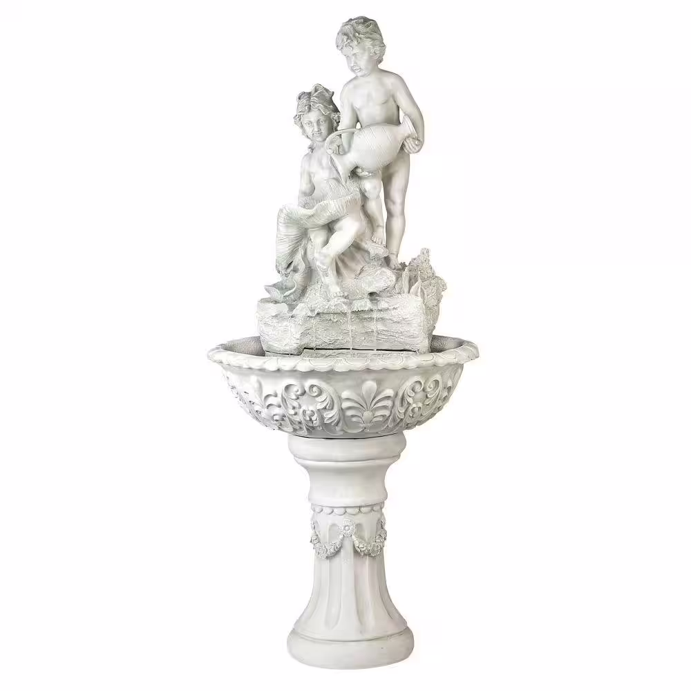 Design Toscano Portare Acqua Italian-Style Stone Bonded Resin Sculptural Fountain