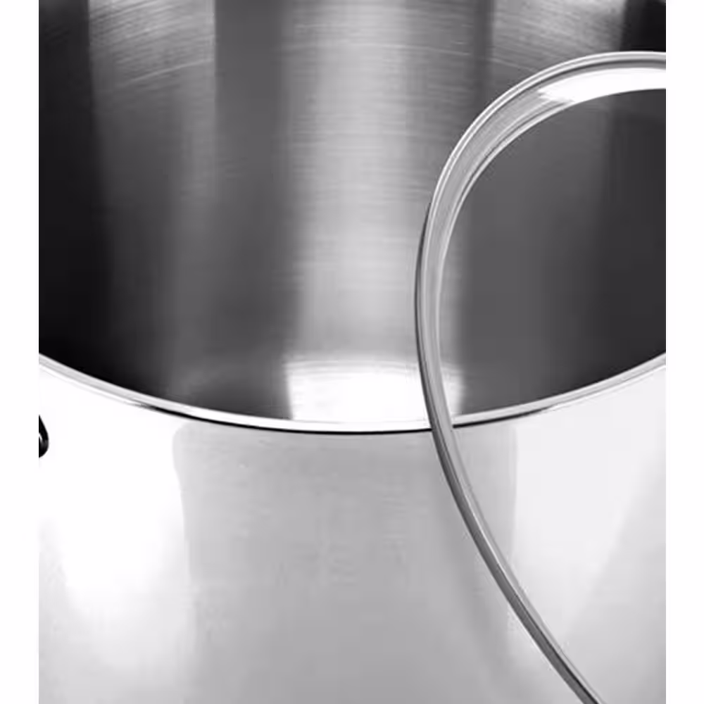 NutriChef 19 qt. Stainless Steel Cookware Stock Pot Heavy Duty Induction Pot Soup Pot with Lid