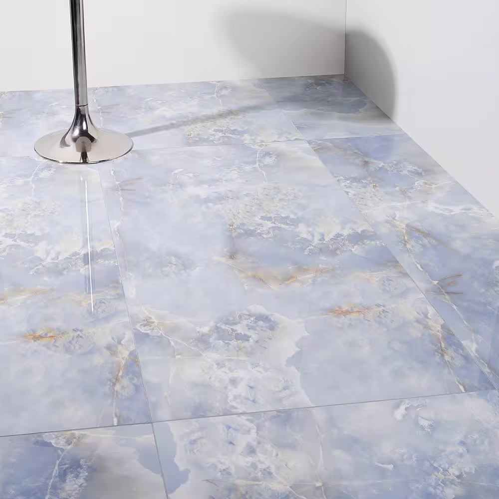 Ivy Hill Tile Selene Blue Onyx 24 in. x 48 in. Polished Porcelain Floor and Wall Tile (15.49 sq. ft. / Case)