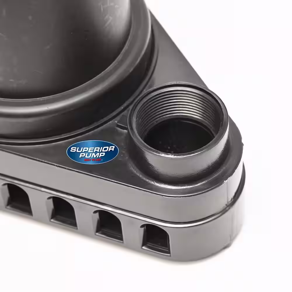 Superior Pump 1/3 HP Submersible Thermoplactic Sump Pump with Pump Base, Check Valve and PVC Discharge Pipe
