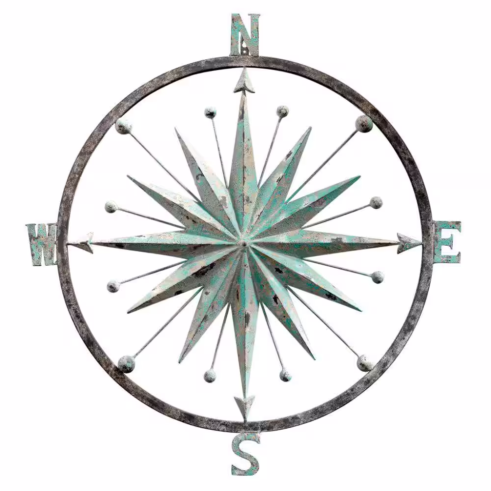 Design Toscano 37 in. x 37 in. Rose of Winds Compass Rose Wall Sculpture