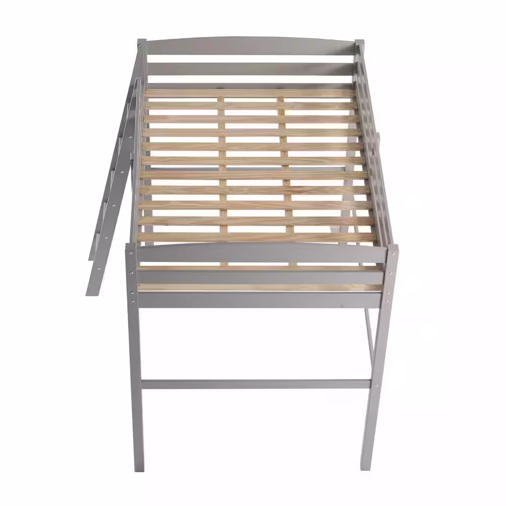 Camaflexi Tribeca Grey Full Size High Loft Bed with Desk