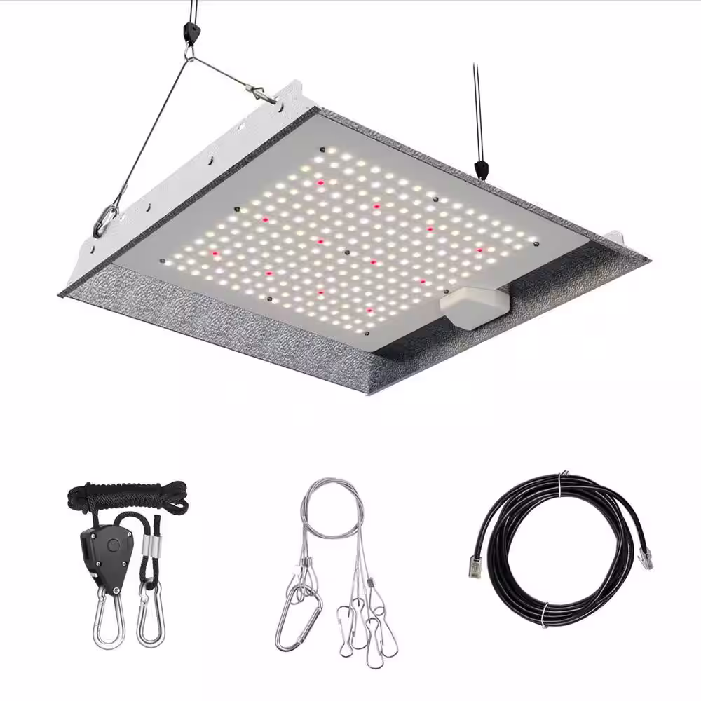 BLUME LED HYDROPONICS Blume 100-Watt full spectrum led Grow Light with daisy chain for indoor plants, Bright white color temperature(2-PACK)