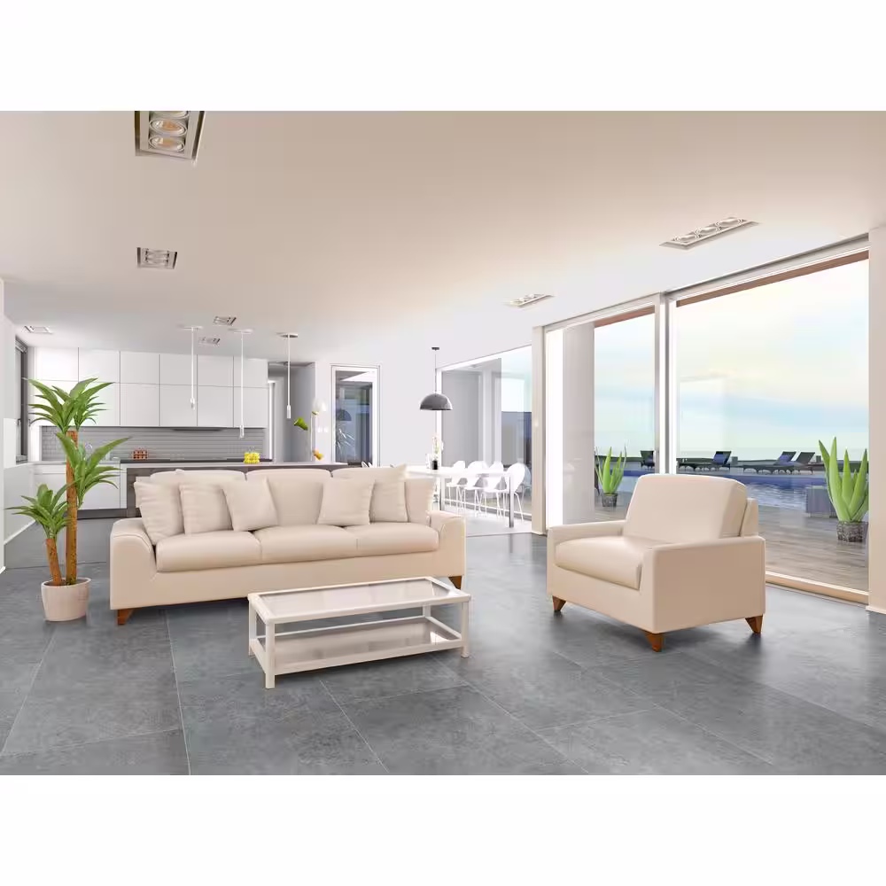 MSI Take Home Tile Sample - Lunar Silver 6 in. x 6 in. Matte Porcelain Paver Tile (0.11 sq. ft.)