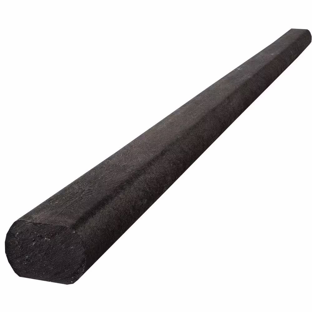 BestPLUS 3 in. x 4 in. x 8 ft. Black Recycled Plastic Lumber Landscape Timber Edging G-Grade (2 Per Box)