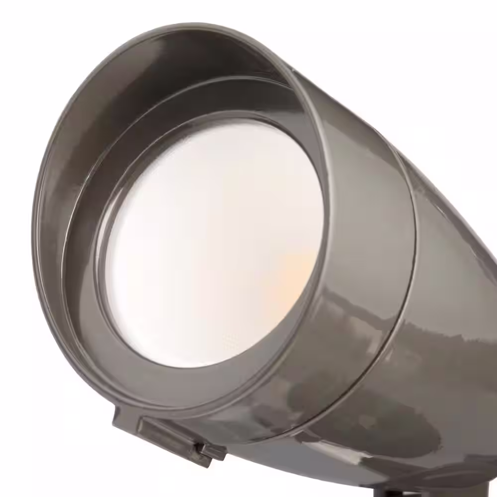 Commercial Electric 14-Watt 1100 Lumens Line Voltage Bronze LED Landscape Flood Light with Spike Plug