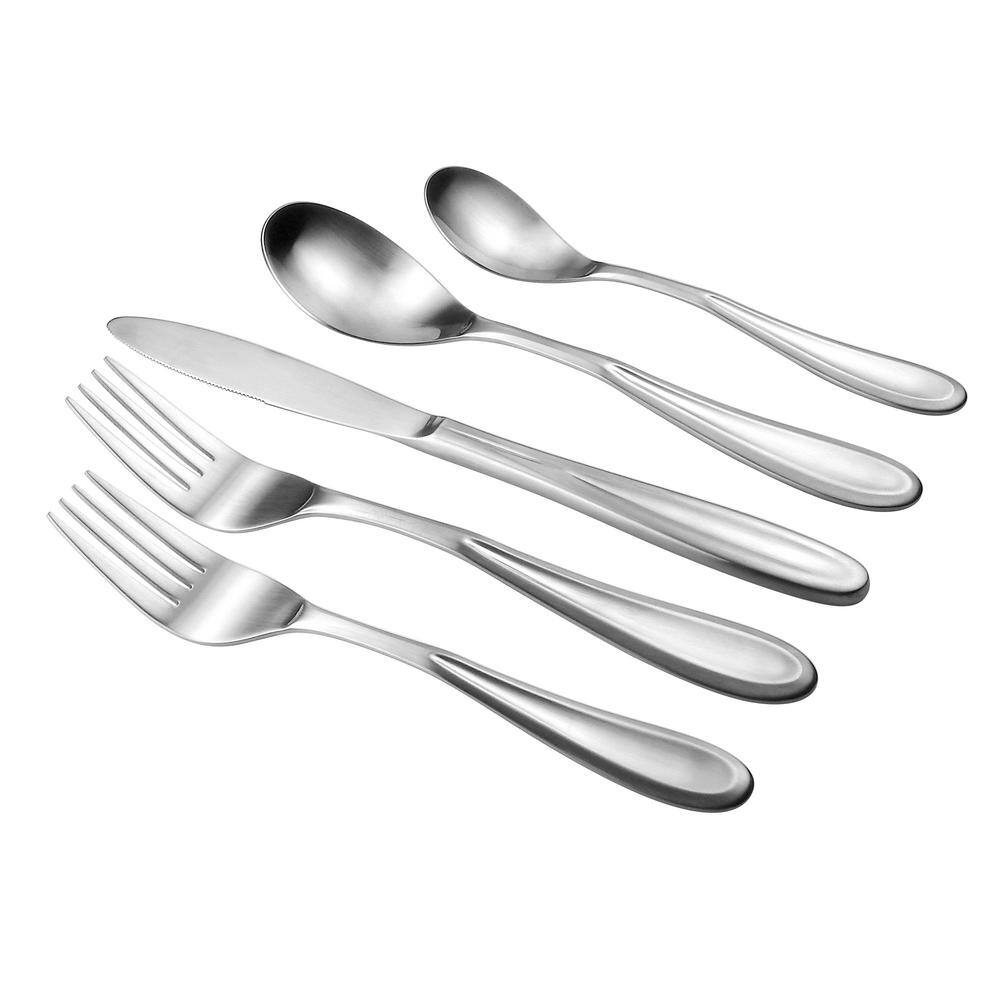 None Ellis 20-Piece Mirror 18/0 Stainless Steel Flatware Set (Service for 4)