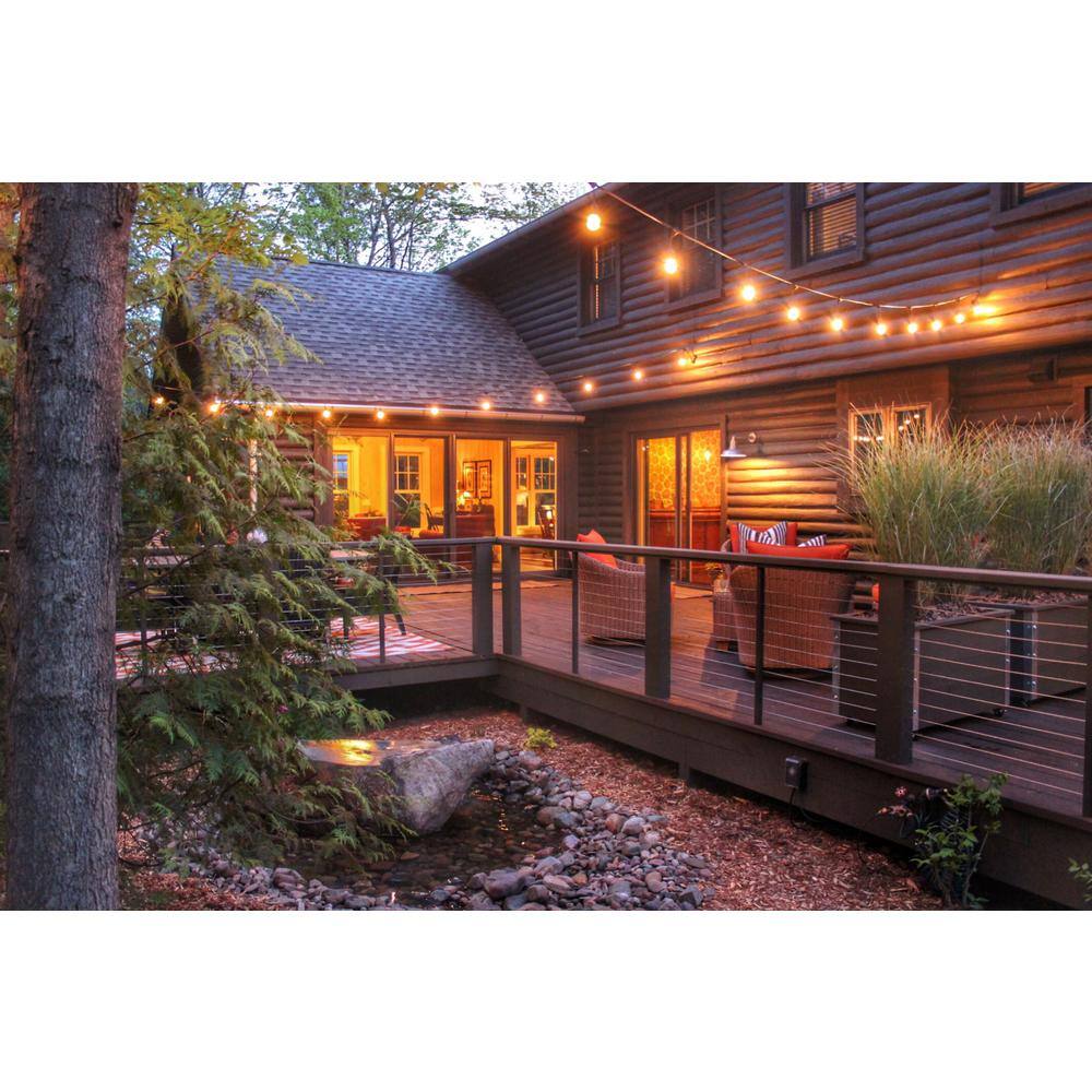 Bulbrite Outdoor/Indoor 14 ft. Plug-In E12 Bulb String Light with 10 Sockets-Bulbs included