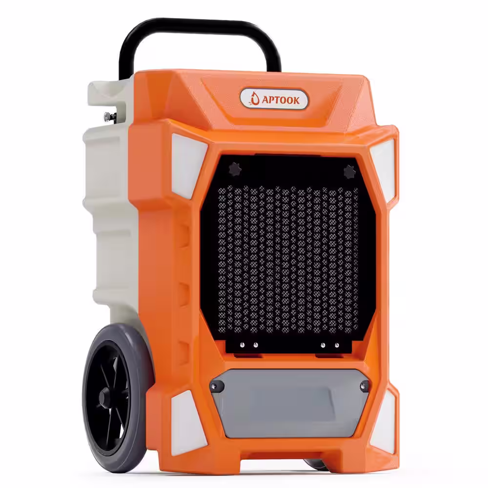 Edendirect 190 pt. 7,500 sq.ft. Bucketless Commercial Dehumidifier in Orange with Drain Hose