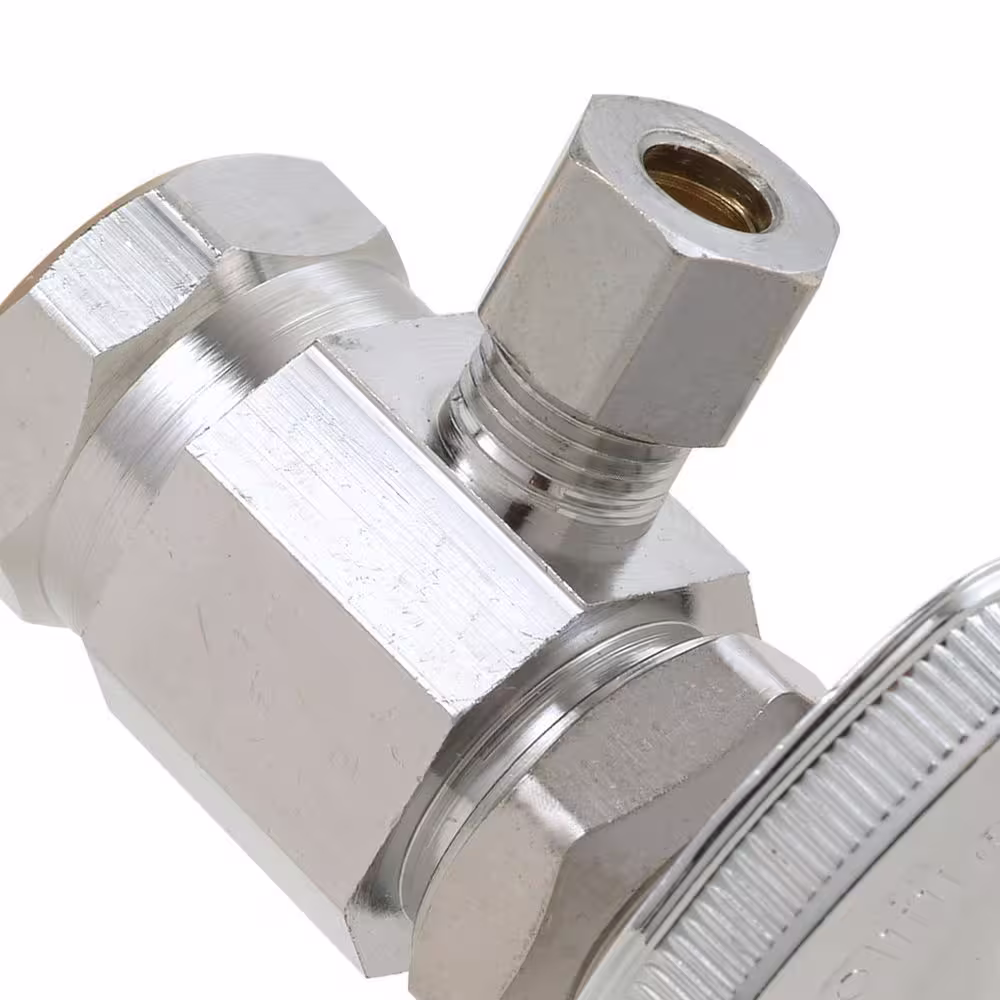 BrassCraft 1/2 in. FIP Inlet x 1/4 in. Compression Outlet Multi-Turn Angle Valve