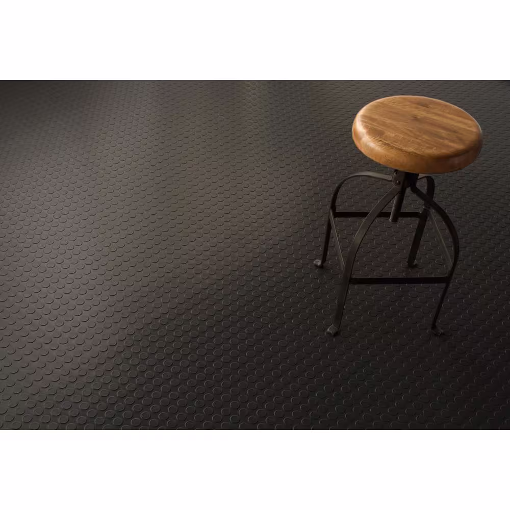 G-Floor Shed Flooring Slate Grey Coin Commercial Vinyl Sheet Flooring (8 ft. W x 10 ft. L)