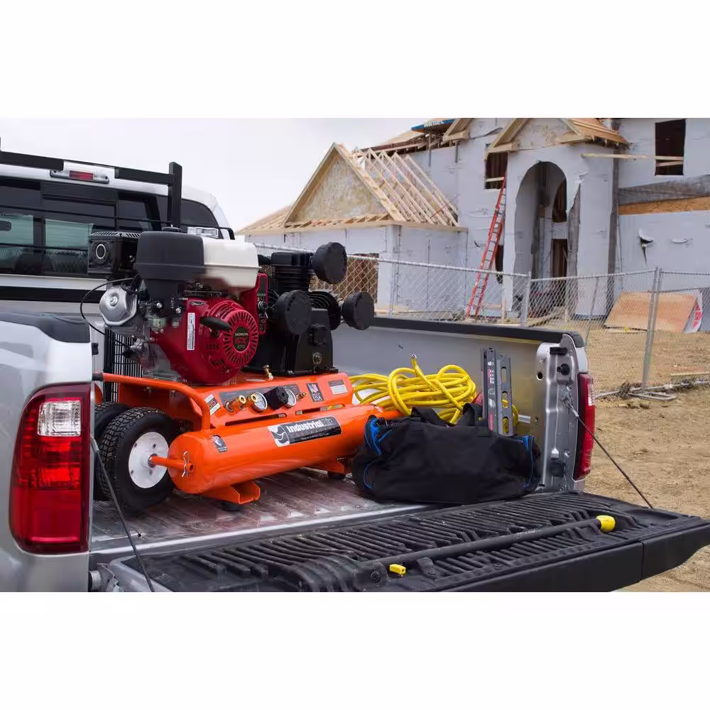 Industrial Air 9 Gal. Portable Wheelbarrow Air Compressor with 9 HP Electric Start Honda Gas Engine