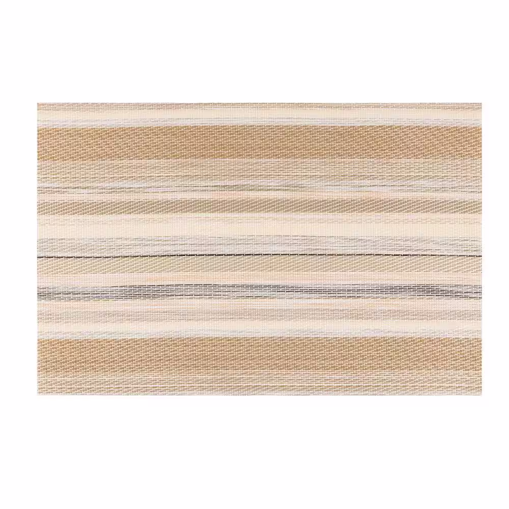Kraftware EveryTable 18 in. x 12 in. Gold Rock Stratum PVC Placemat (Set of 6)