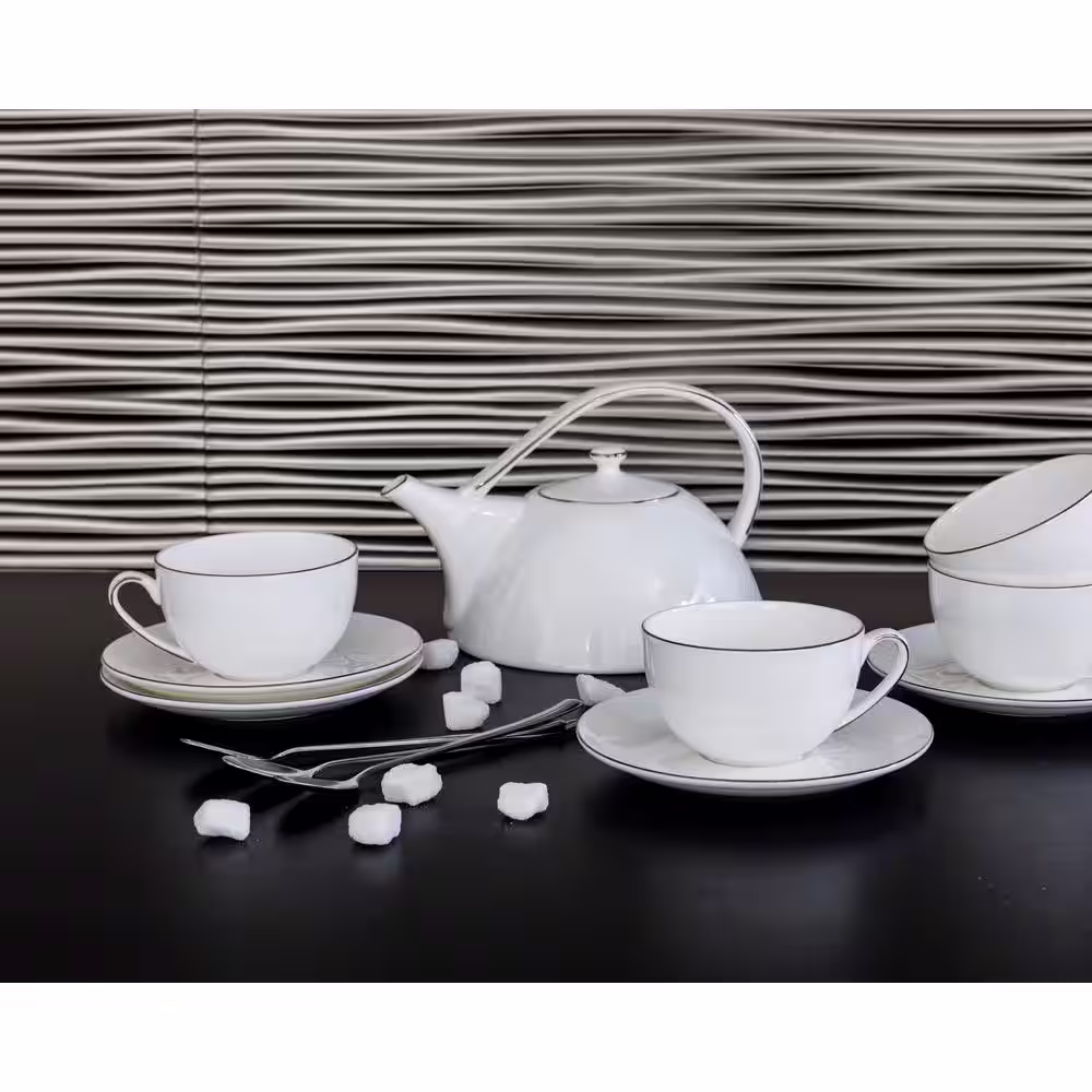 INNOVERA DECOR BY PALRAM 18.5 in. x 24.3 in. Wilderness Decorative 3D PVC Backsplash Panels in Brushed Nickel 12-Pieces