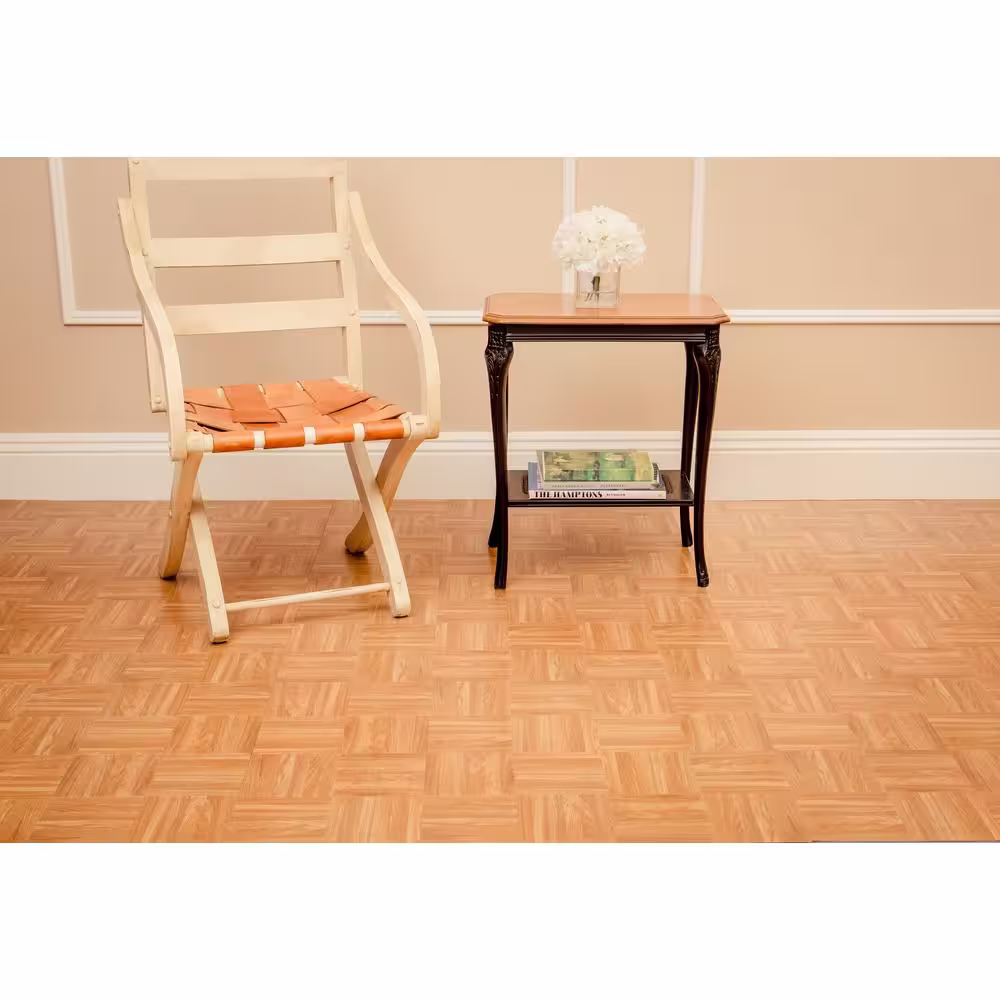 ACHIM Sterling Oak 12 in. x 12 in. Peel and Stick Square Parquet Vinyl Tile (20 sq. ft./case)