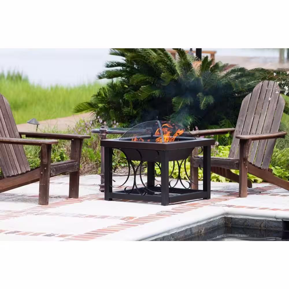 Fire Sense Hammer Tone Bronze Cocktail Table Fire Pit