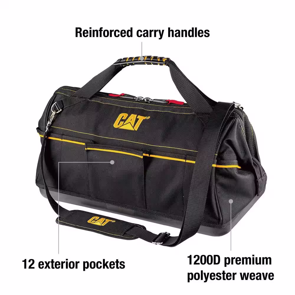 CAT 20 in. Tech Wide-Mouth Tool Bag