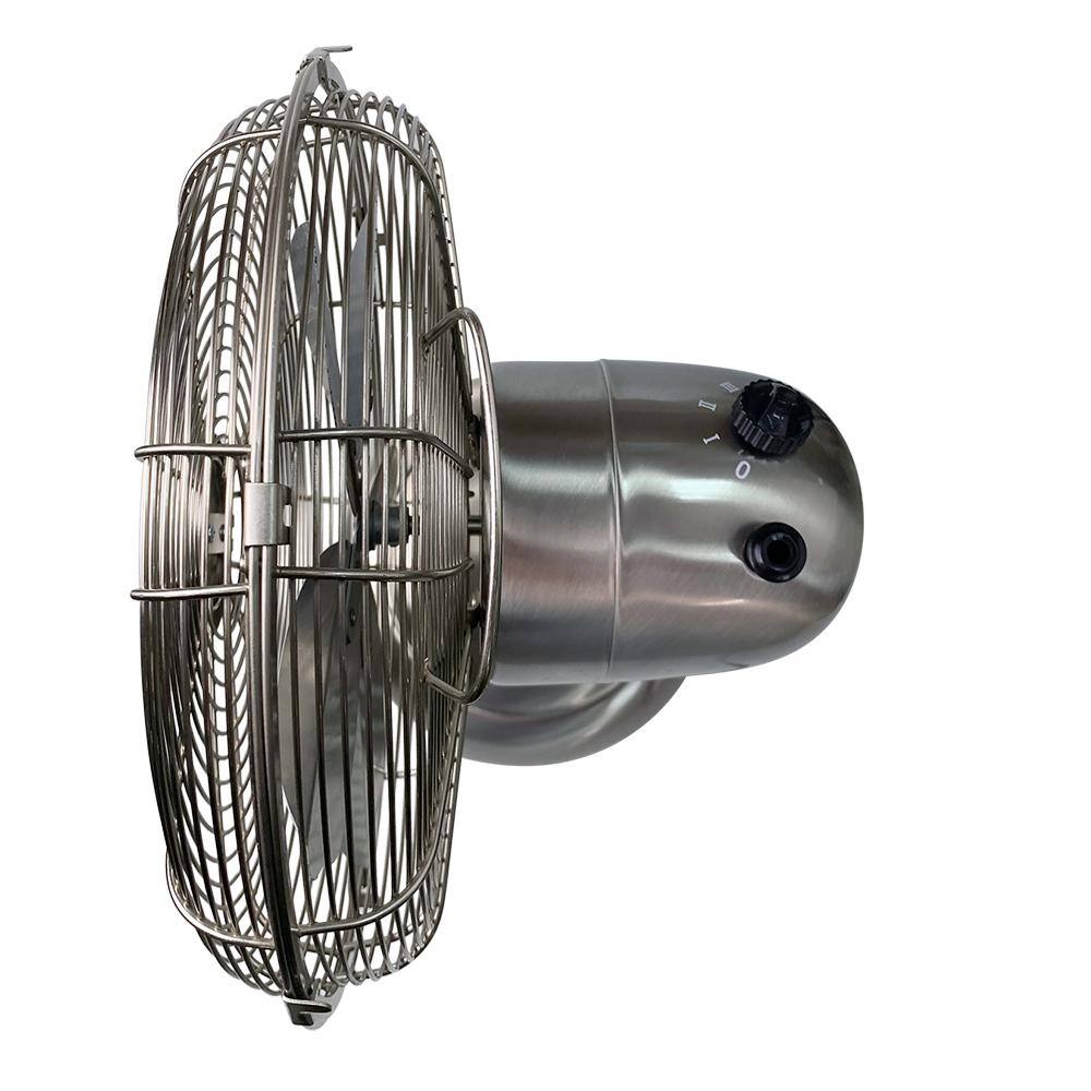 GOOD HOUSEKEEPING Retro 12 in. All-Metal Table Fan in Brushed Nickel